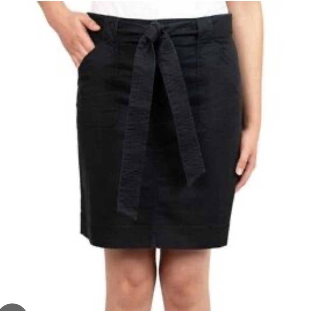Kersh Woven Utility Skirt with Belt | Black